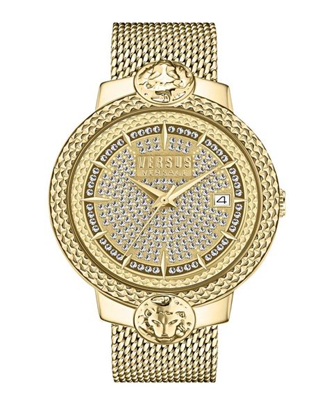 versus versace mouffetard|Versus Versace Women's Mouffetard Three Hand Date Gold .